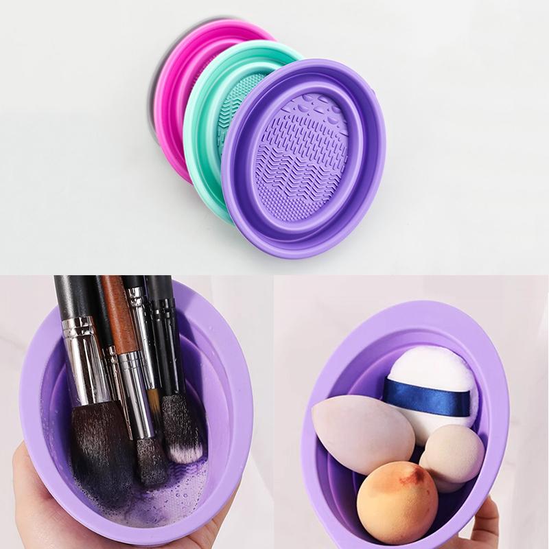 Beauty Makeup Organizer - منظف فرشاة مكياج من السيليكون الناعم