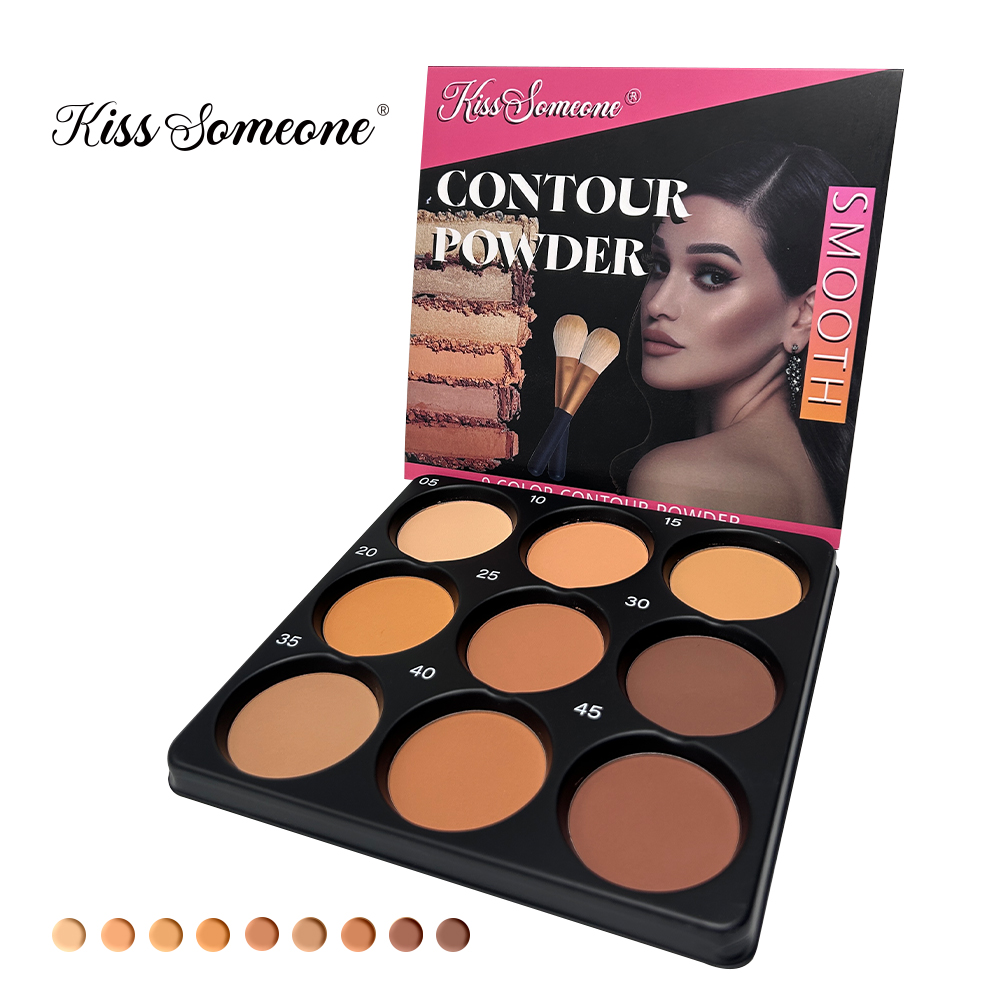 Beauty Makeup Palette - لوحة كونتور بودرة مكونة من 9