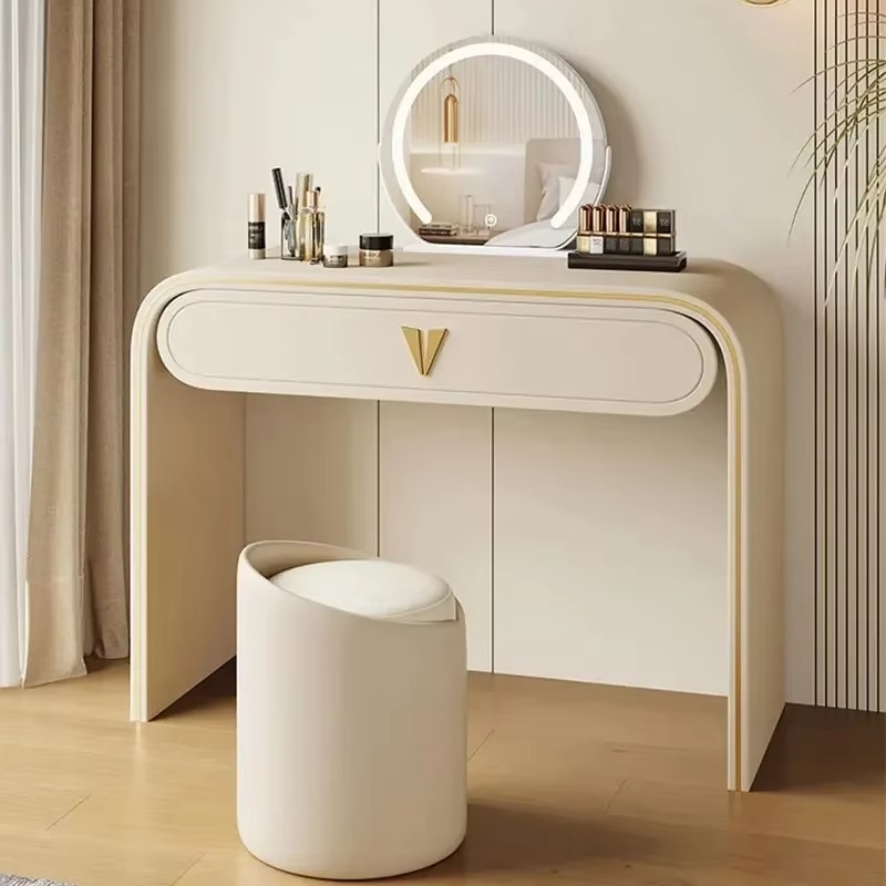 Beauty Makeup Vanity Set - مجموعة كاملة من طاولة الزينة الخشبية