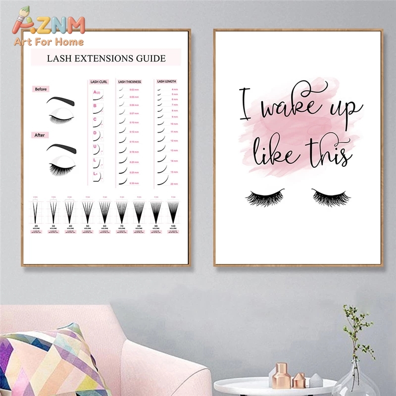 Makeup Is Beauty Quotes - لوحة فنية جدارية من القماش لتعليمات