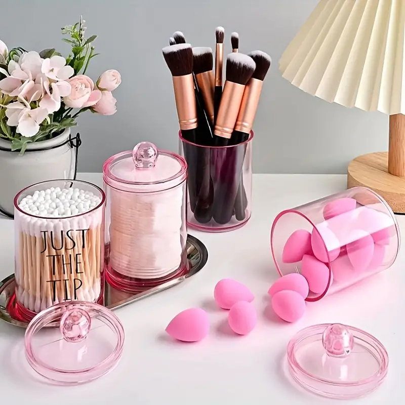 صندوق تخزين مسحة قطن شفاف ، من - مراجعة Beauty Makeup Organizer وسعره