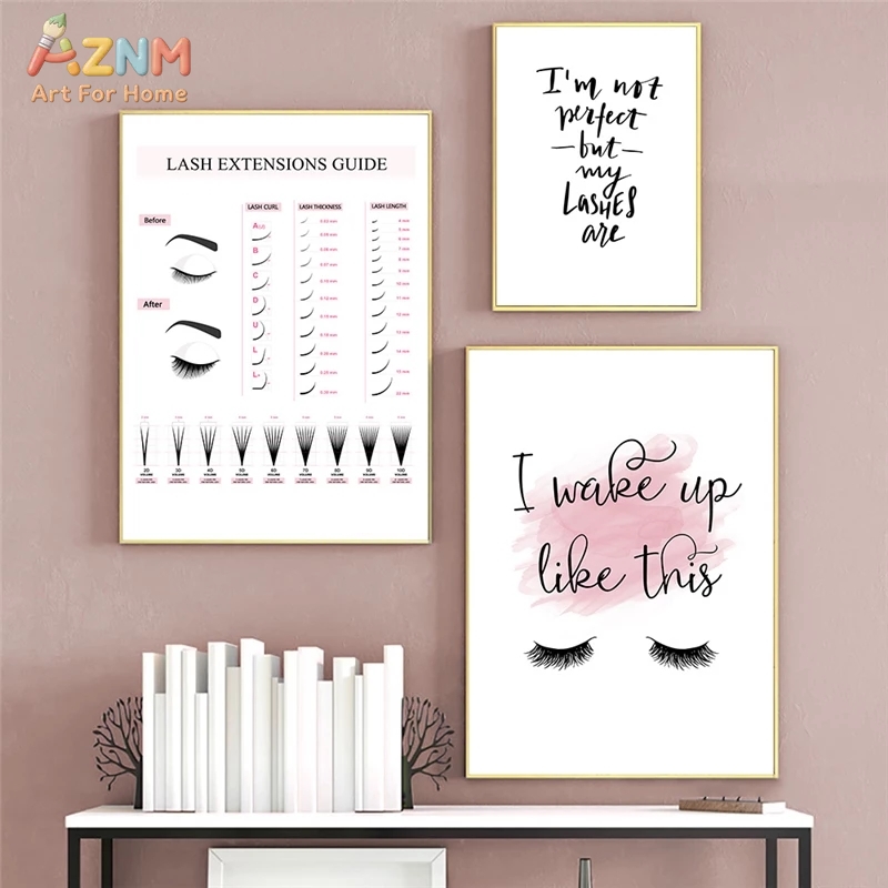 لوحة فنية جدارية من القماش لتع - مراجعة Makeup Is Beauty Quotes وسعره