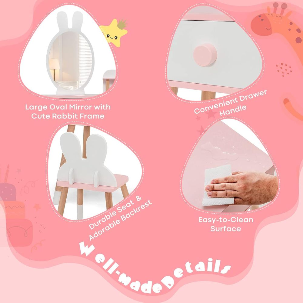 طاولة تجميل للأطفال بتصميم أرن - مراجعة Beauty Makeup Vanity Set وسعره