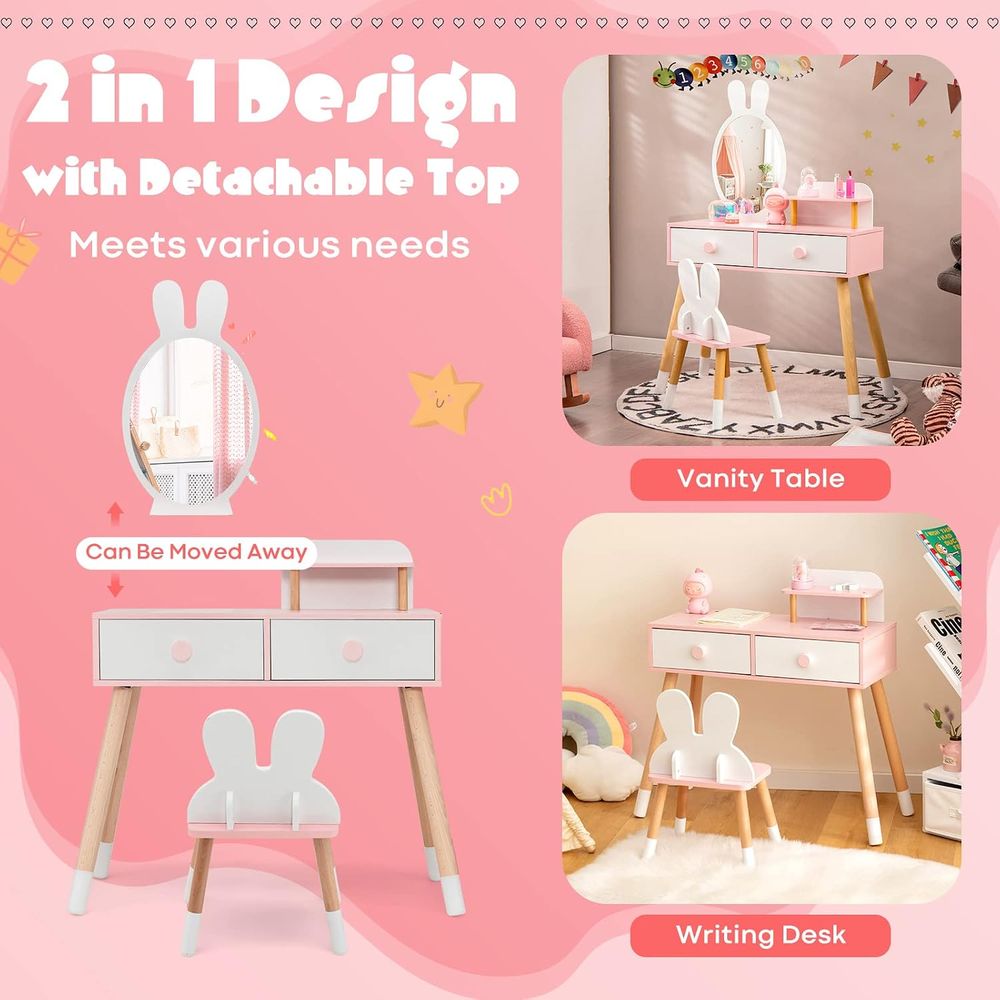 طاولة تجميل للأطفال بتصميم أرن - مراجعة Beauty Makeup Vanity Set وسعره
