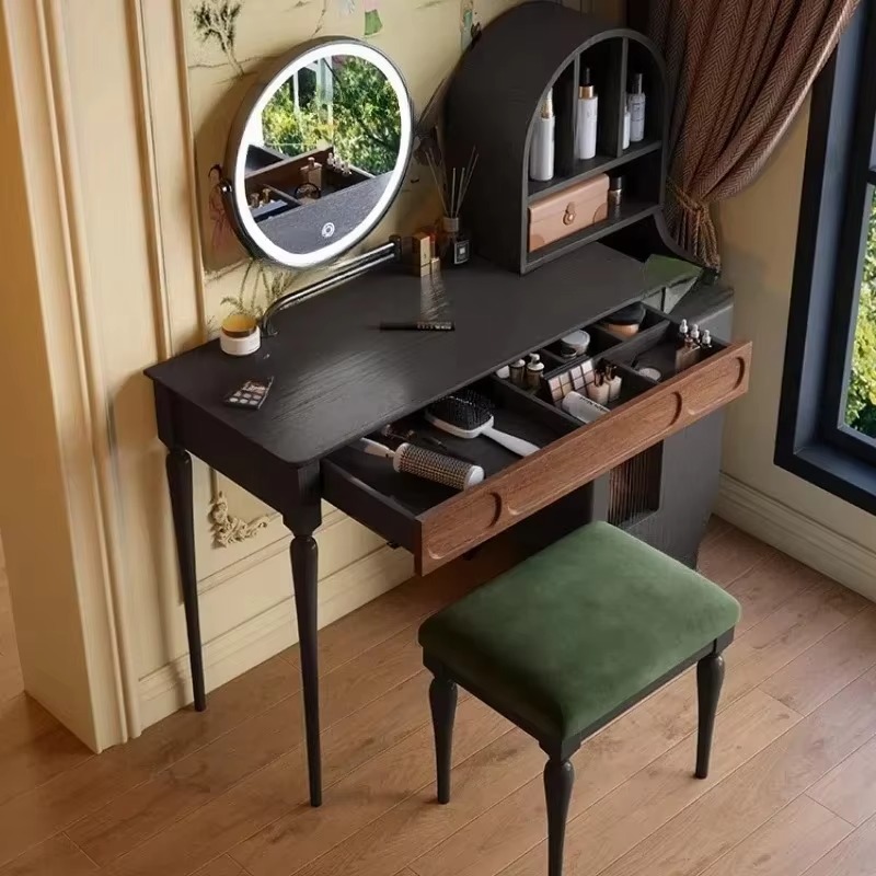 طاولة تجميل إيطالية سوداء مع د - مراجعة Beauty Makeup Vanity Set وسعره