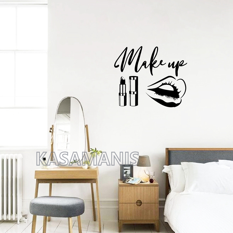 ماكياج إقتباس ملصقات فنية جدار - مراجعة Makeup Is Beauty Quotes وسعره